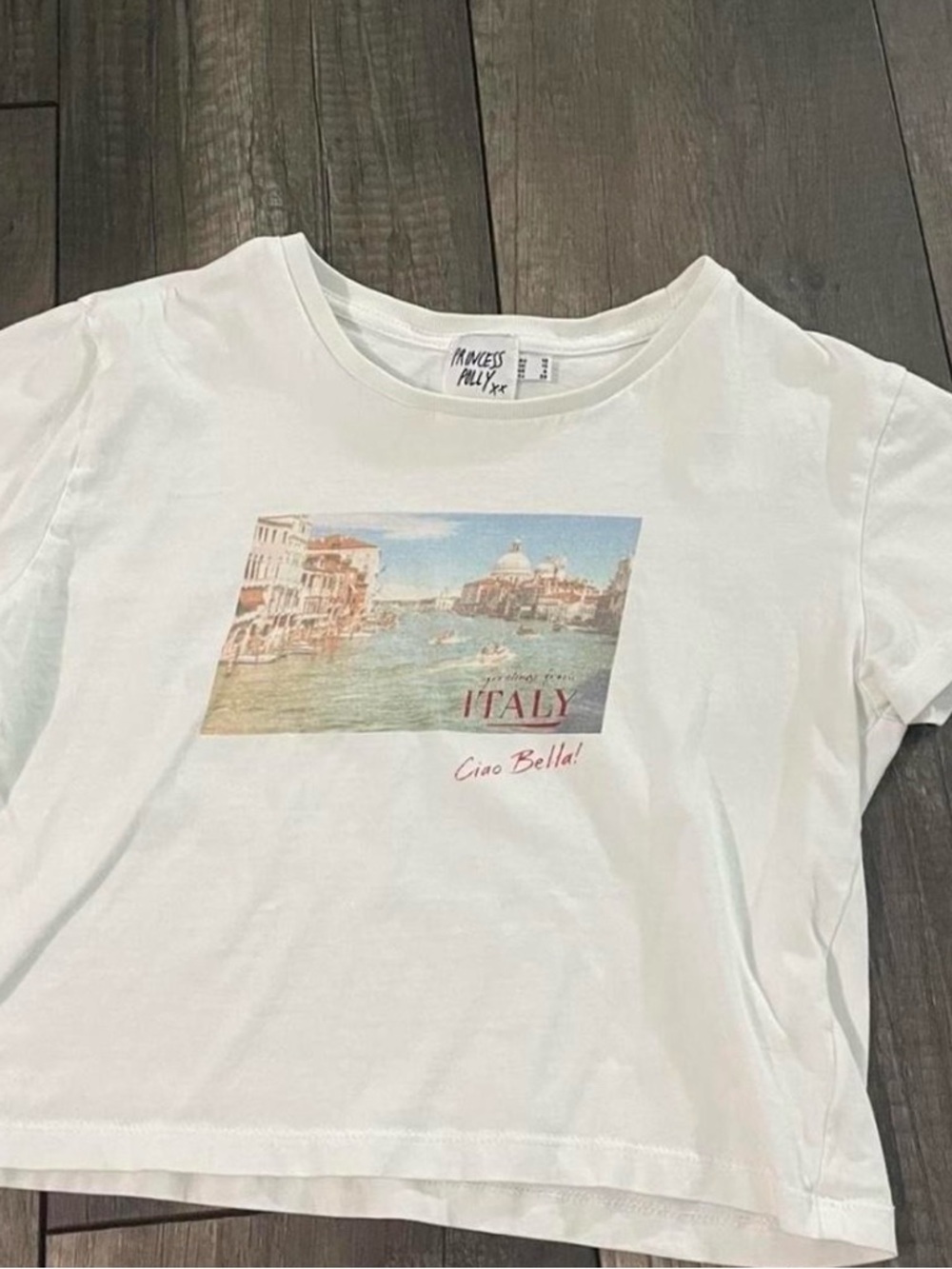 Princess Polly White Italy Graphic Short Sleeve Tee